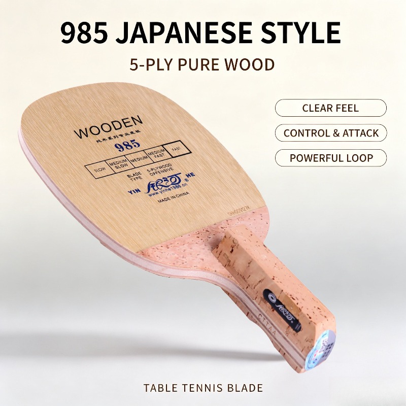 Table Tennis Shop - YINHE 985 Japanisches Penhold Tischtennisschläger-Holz 5-Schicht