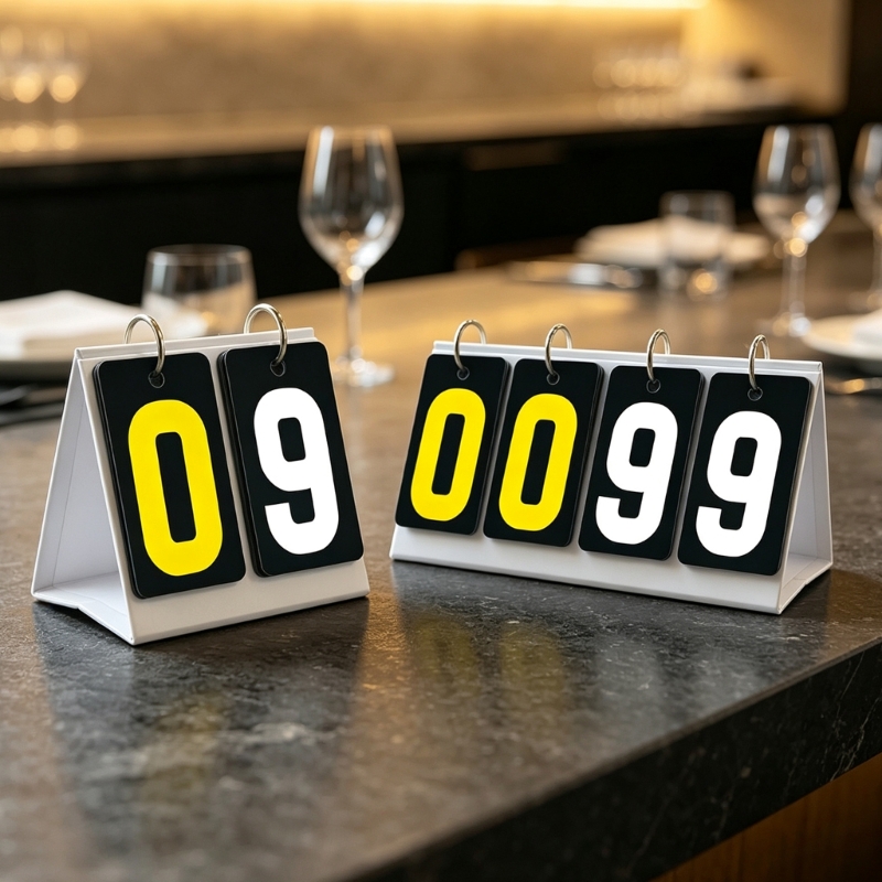 Table Tennis Scoring - Manuelles Flip-Scoring-Board für Queue-Sport und Tischtennis,