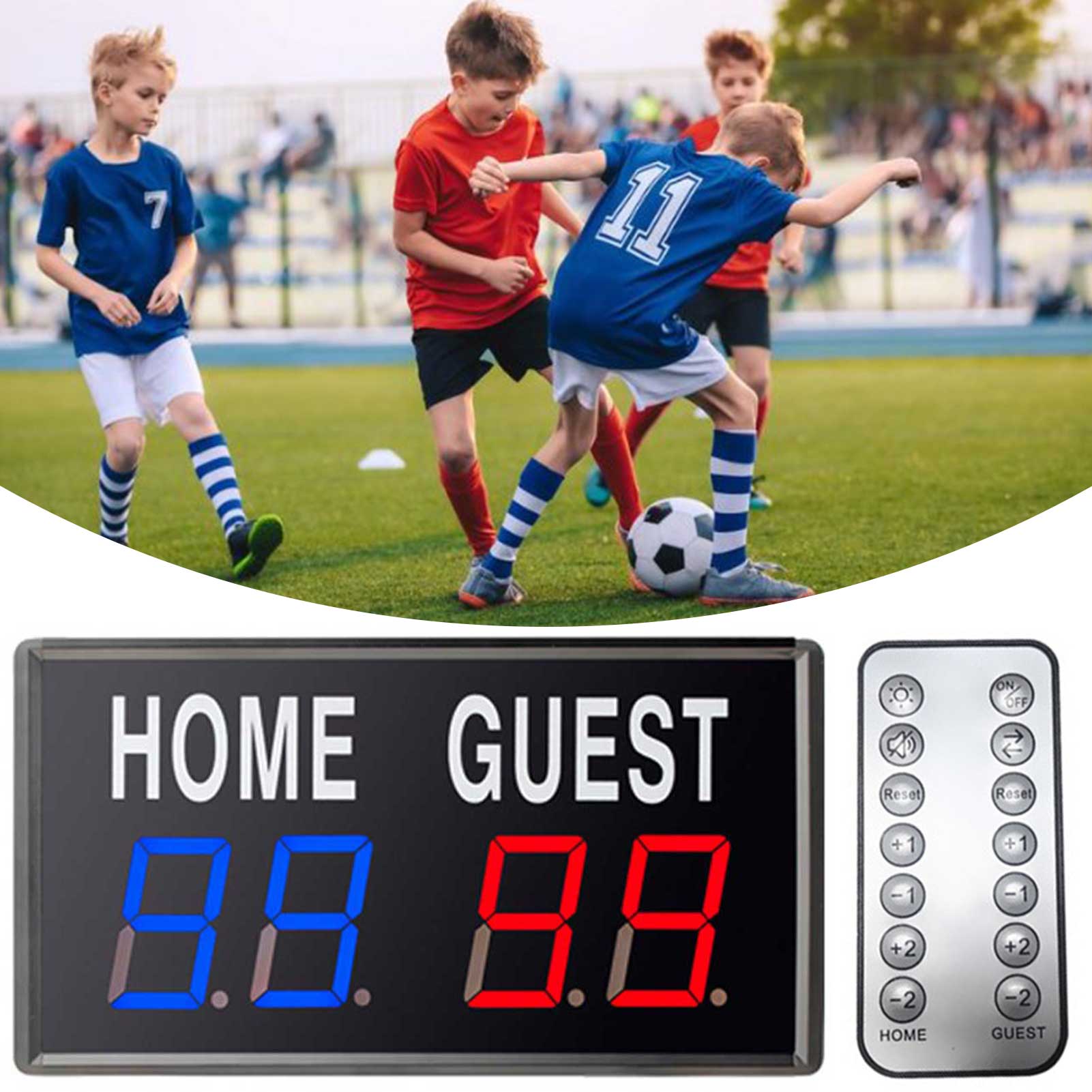 Table Tennis Scoring - 4-stellige LED-Anzeigetafel für elektronische Anzeigetafeln, USB-betriebene