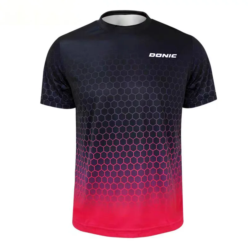 Table Tennis Shorts - Neues Herren-Tischtennis-T-Shirt mit 3D-Druck, atmungsaktives Sommer-Badminton-T-Shirt