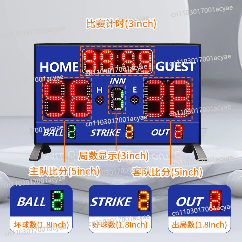 Table Tennis Scoring - Sportspiel-Anzeigetafel, Zeitmessung, Punktezählung, geeignet für Volleyball,