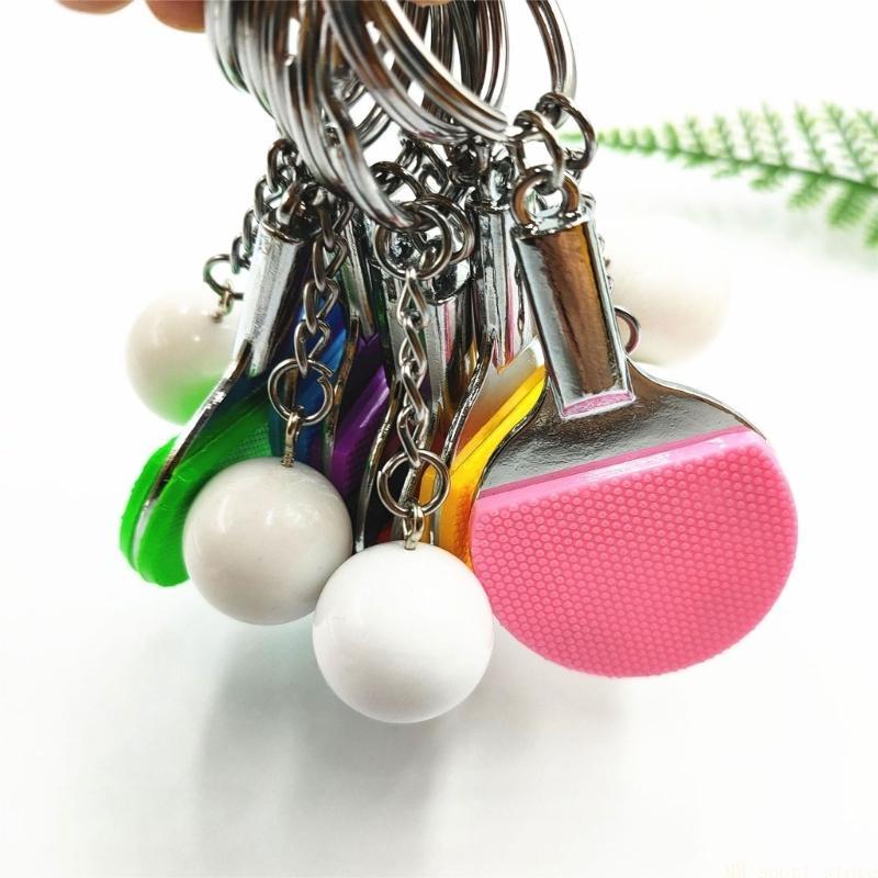 Table Tennis Keychain - 31BE Nette Sport Mini Metall Tischtennis