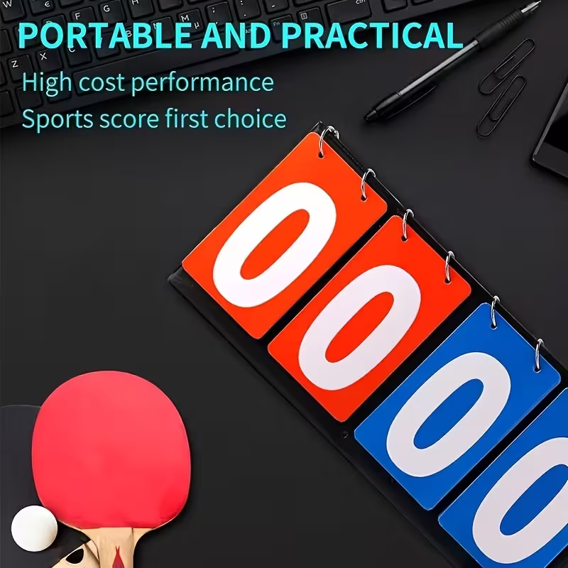 4-stellige Klapp-Anzeigetafel, – Table Tennis Scoring Bewertung und Preis